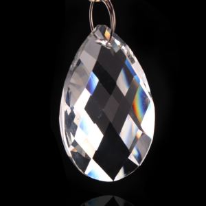 Chandelier Pendant Trimming Pear Teardrop, Crystal Clear Colorless, Czech Bohemia Crystal Glass