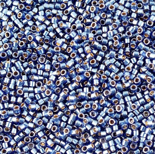 Miyuki DELICA Seed Beads Rocailles, Inside Dyed Midnight Blue Luster (# DB0278), Glass, Japan