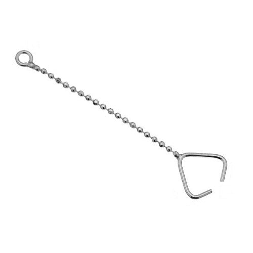 Pendant Bail with Chain, approx. 40x10 mm, Sterling Silver 925