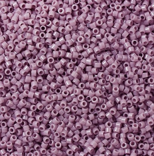 Miyuki DELICA Seed Beads Rocailles, Opaque Lilac (# DB0728), Glass, Japan