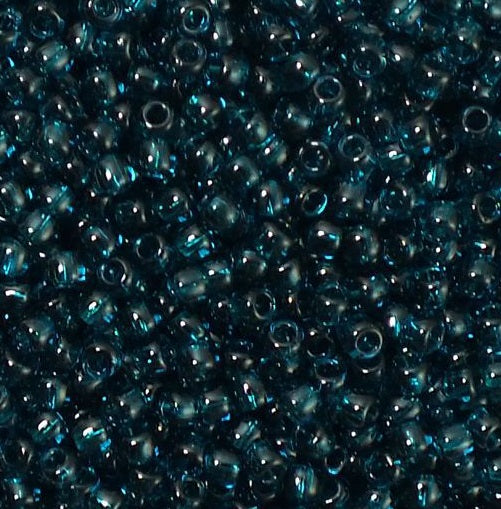 TOHO Round Seed Beads Rocailles, Transparent Capri Blue (# 7Bd), Glass, Japan