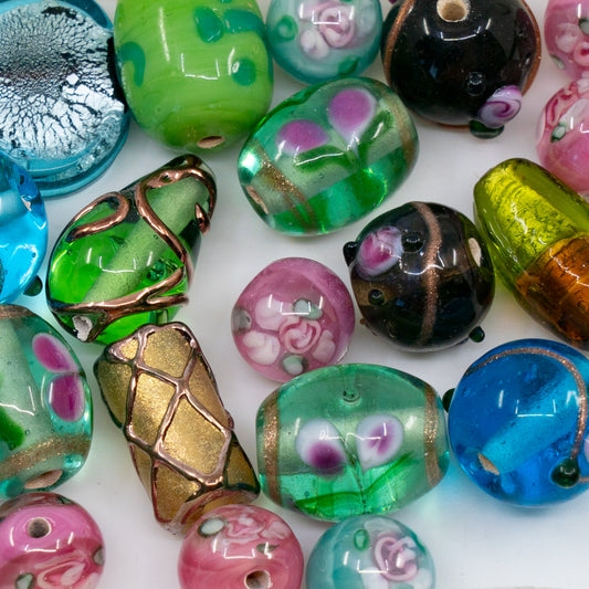 OUTLET 10 pcs Lampwork Handmade Bead Random MIX, Glass, Czech Republic