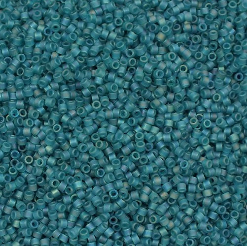 ミユキ デリカ シードビーズ ロカイユ マット 透明 ティール AB (# DB1283) ガラス製 日本製