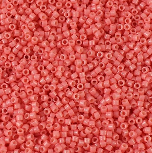 Miyuki DELICA Seed Beads Rocailles, Duracoat Opaque Guava (# DB2115), Glass, Japan