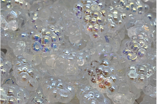 OUTLET 10克葡萄珠，16 x 11毫米，水晶AB（00030-28701），玻璃，捷克共和国