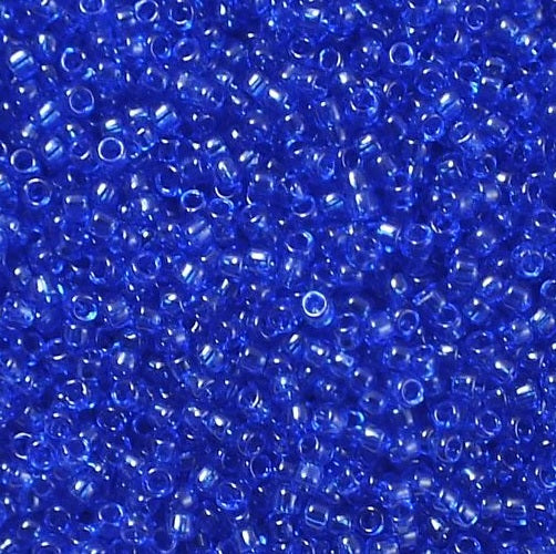 TOHO Round Seed Beads Rocailles, Transparent Cobalt (# 8), Glass, Japan