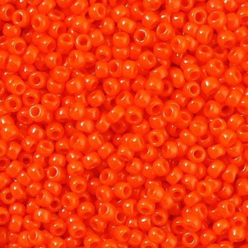 TOHO Round Seed Beads Rocailles, Opaque Sunset Orange (# 50), Glass, Japan