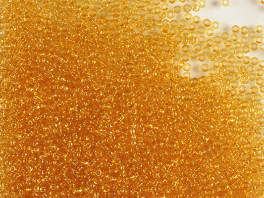 1 kg プレシオサ オルネラ シードビーズ、ラウンドホール、ルース、トパーズ (10050)、ガラス、チェコ共和国、アウトレット