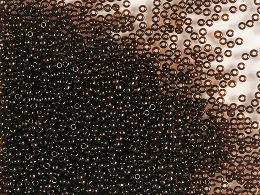 1 kg Preciosa Ornela Seed Beads, Round Hole, Loose, Dark Topaz (10140), Glass, Czech Republic, OUTLET