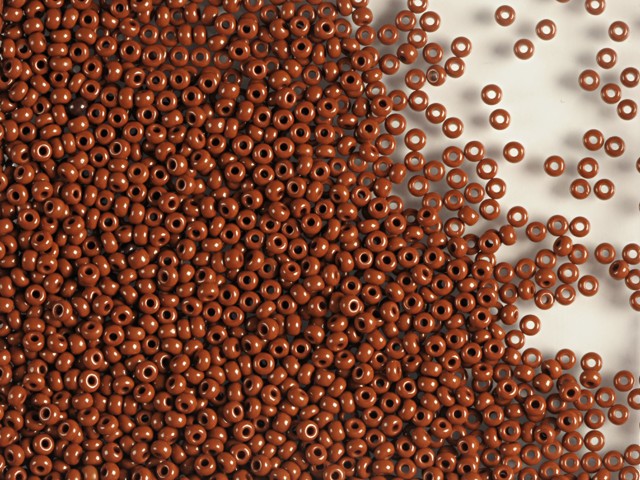 1 kg Preciosa Ornela Seed Beads, Round Hole, Loose, Opaque Brown "Tango" (13600), Glass, Czech Republic, OUTLET