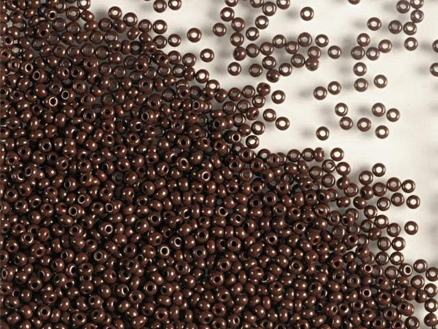 1 kg Preciosa Ornela Seed Beads, Round Hole, Loose, Opaque Brown "Tango" (13780), Glass, Czech Republic, OUTLET