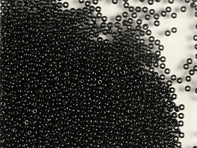 1 kg Preciosa Ornela Seed Beads, Round Hole, Loose, Black (23980), Glass, Czech Republic, OUTLET