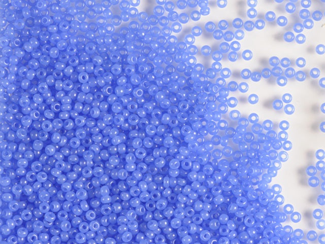 1 kg Preciosa Ornela Seed Beads, Round Hole, Loose, Alabaster Blue (32010), Glass, Czech Republic, OUTLET