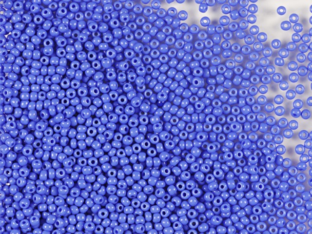 1 kg Preciosa Ornela Seed Beads, Round Hole, Loose, Opaque Blue (33040), Glass, Czech Republic, OUTLET