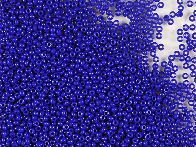 1 kg Preciosa Ornela Seed Beads, Round Hole, Loose, Opaque Blue (33060), Glass, Czech Republic, OUTLET