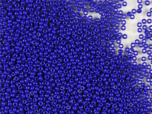 1 kg Preciosa Ornela Seed Beads, Round Hole, Loose, Opaque Blue (33060), Glass, Czech Republic, OUTLET