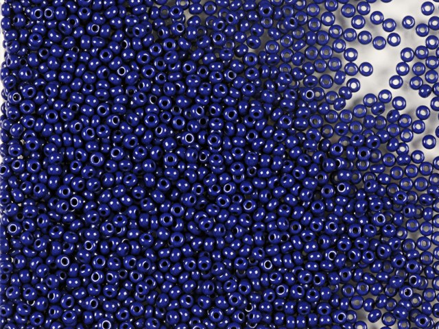 1 kg Preciosa Ornela Seed Beads, Round Hole, Loose, Opaque Dark Blue (33070), Glass, Czech Republic, OUTLET