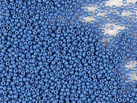 1 kg Preciosa Ornela Seed Beads Coated, Round Hole, Mat, Loose, Opaque Blue (33210), Glass, Czech Republic, OUTLET