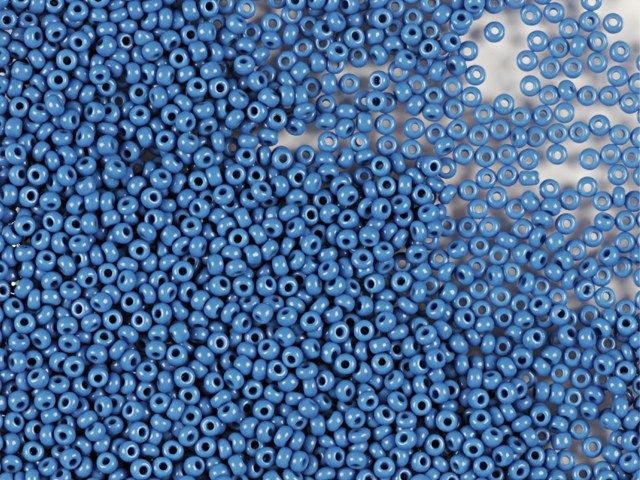 Wholesale (1kg / 500g) Preciosa Ornela Seed Beads, Round Hole, Loose, Opaque Blue (33220), Glass, Czech Republic, OUTLET