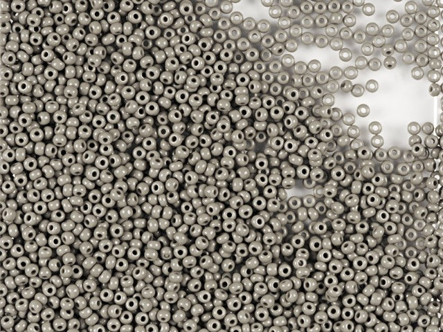 プレシオサ オルネラ シードビーズ 1kg 丸穴 ルース 不透明グレー (43020) ガラス製 チェコ共和国 アウトレット