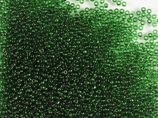 1 kg Preciosa Ornela Seed Beads, Round Hole, Loose, Transp. Green (50060), Glass, Czech Republic, OUTLET