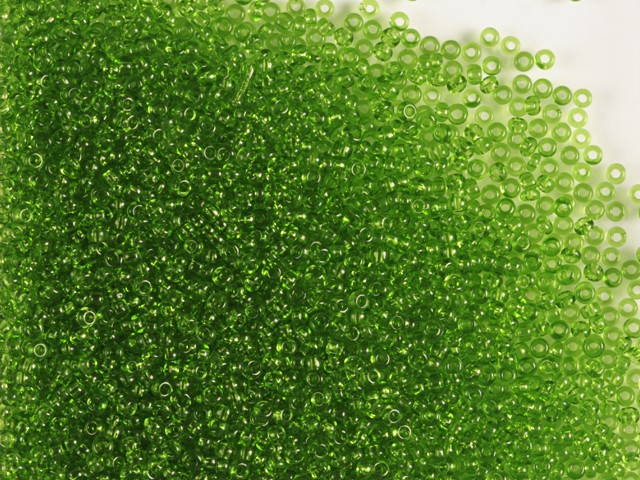 1 kg Preciosa Ornela Seed Beads, Round Hole, Loose, Transp. Green (50430), Glass, Czech Republic, OUTLET