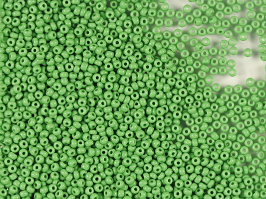 1 kg プレシオサ オルネラ シードビーズ コーティング 丸穴 マット ばら売り 不透明グリーン (53210) ガラス製 チェコ共和国 アウトレット