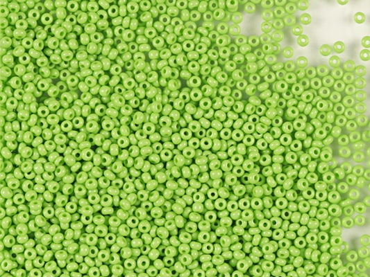 1 kg Preciosa Ornela Seed Beads, Round Hole, Loose, Opaque Lt. Green (53310), Glass, Czech Republic, OUTLET