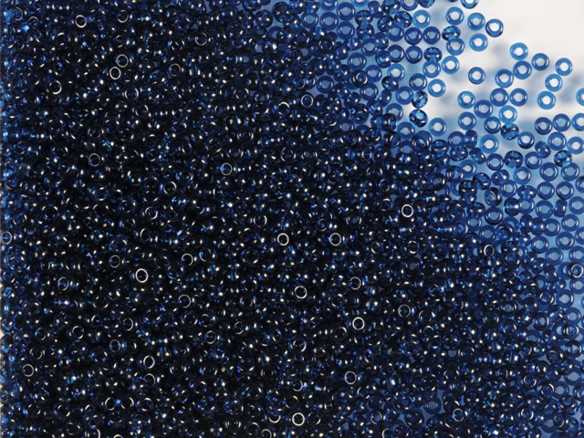 1 kg プレシオサ オルネラ シードビーズ、ラウンドホール、ルース、ダークアクアマリン (60100)、ガラス、チェコ共和国、アウトレット