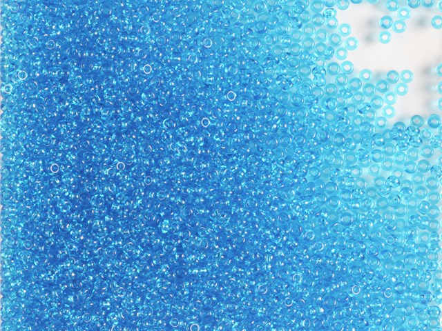 1 kg プレシオサ オルネラ シードビーズ、丸穴、ルース、アクアマリン (60150)、ガラス、チェコ共和国、アウトレット