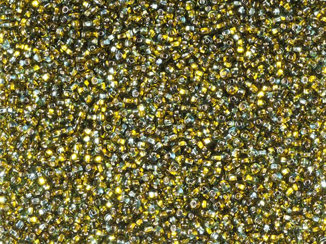 1 kg Preciosa Ornela Seed Beads, Square Hole, Loose, Harlequin Aquamarine-Yellow (81761), Glass, Czech Republic, OUTLET