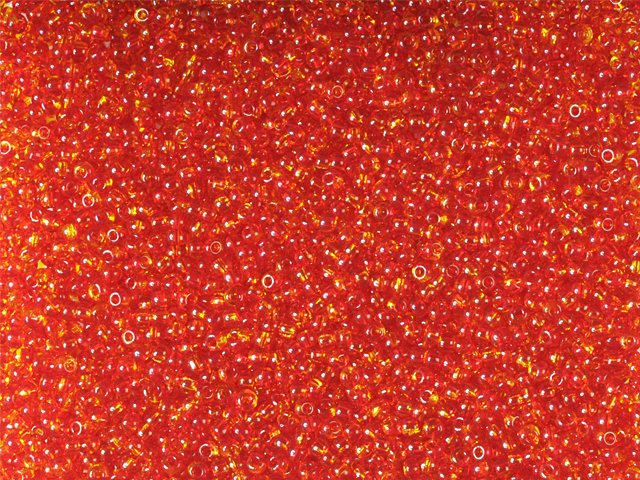 1 kg Preciosa Ornela Seed Beads, Square Hole, Loose, Harlequin Red-Yellow (81797), Glass, Czech Republic, OUTLET