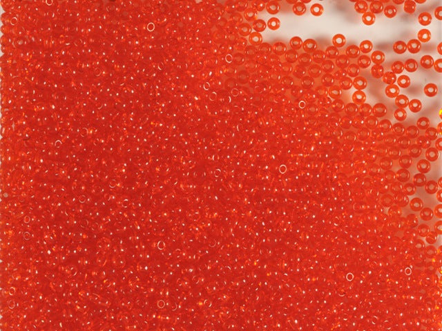 1 kg Preciosa Ornela Seed Beads, Square Hole, Loose, Transp. Lt.Red (90050), Glass, Czech Republic, OUTLET