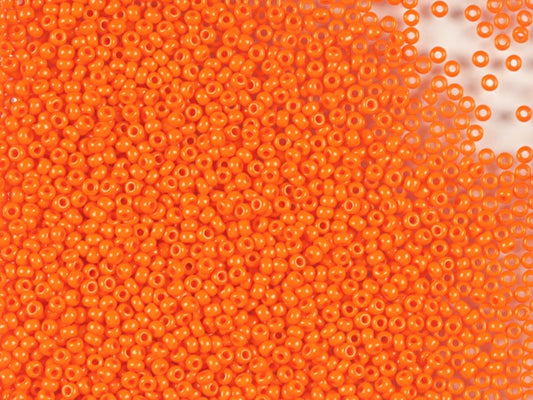 1 kg Preciosa Ornela Seed Beads, Round Hole, Loose, Opaque Orange (93140), Glass, Czech Republic, OUTLET