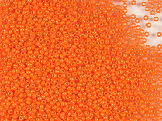 1 kg Preciosa Ornela 2-Cut Rocaille, Loose, Opaque Orange (93140), Glass, Czech Republic, OUTLET