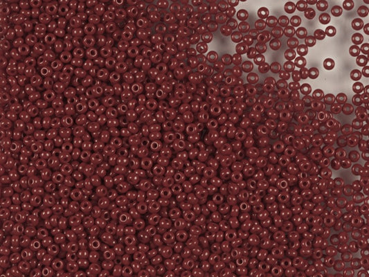 Wholesale (1kg / 500g) Preciosa Ornela 3-Cut Rocaille, Round Hole, Loose, Opaque Red Coral (93300), Glass, Czech Republic, OUTLET