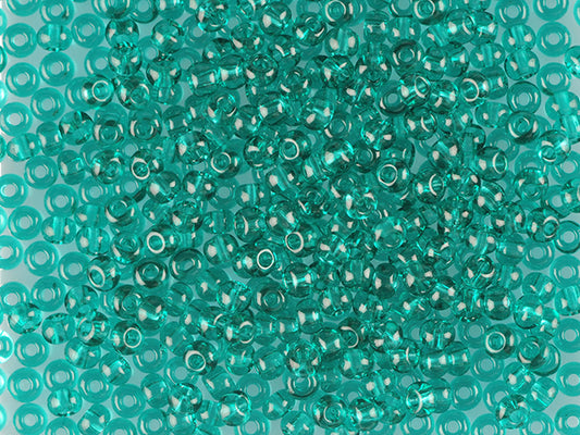 1 kg Preciosa Ornela 3-Cut Rocaille, Round Hole, Loose, Green Aqua (60210), Glass, Czech Republic, OUTLET