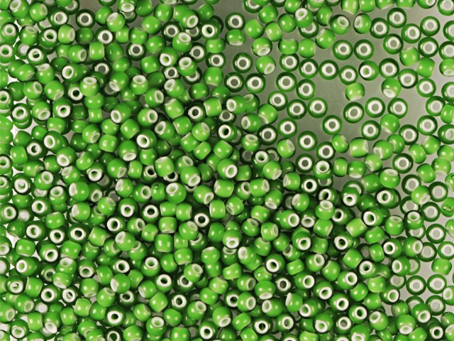 批发（1公斤/500克）捷克Preciosa Ornela玻璃珠，圆孔，Star Kornelan系列，散装，Cornelian Green（53712）色，捷克共和国制造，OUTLET清仓