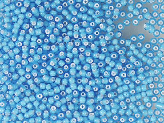 1 kg Preciosa Ornela Seed Beads, Round Hole, Star Kornelan, Loose, Cornelian Aquamarine (63715), Glass, Czech Republic, OUTLET