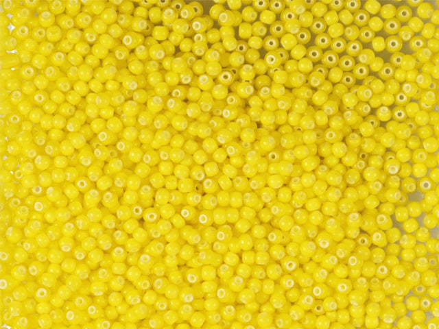 1 kg Preciosa Ornela Seed Beads, Round Hole, Loose, Cornelian Yellow (83701), Glass, Czech Republic, OUTLET