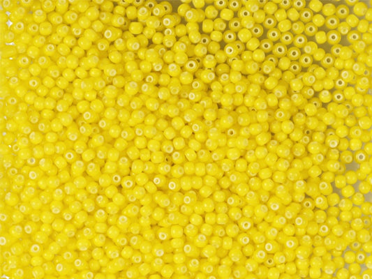 1 kg Preciosa Ornela Seed Beads, Round Hole, Loose, Cornelian Yellow (83701), Glass, Czech Republic, OUTLET