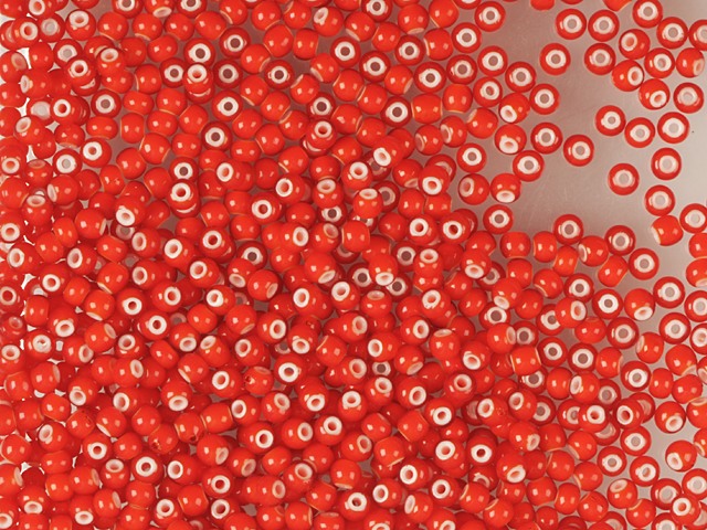 1 kg Preciosa Ornela Seed Beads, Round Hole, Star Kornelan, Loose, Cornelian Red (93730), Glass, Czech Republic, OUTLET