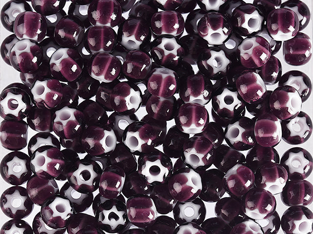 Wholesale (1kg / 500g) Preciosa Ornela Seed Beads, Round Hole, Star Kornelan, Loose, Cornelian Violet (23708), Glass, Czech Republic, OUTLET
