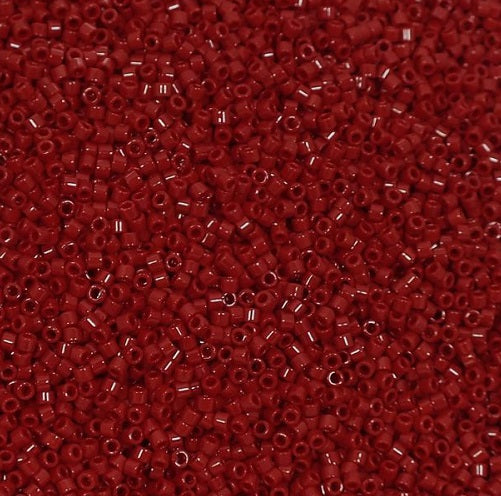 ミユキ デリカ シードビーズ ロカイユ 不透明ダークレッド (# DB1140) ガラス製 日本製