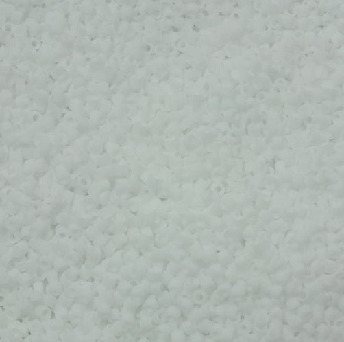 Miyuki DELICA Seed Beads Rocailles, Matte Opaque White (# DB0750), Glass, Japan