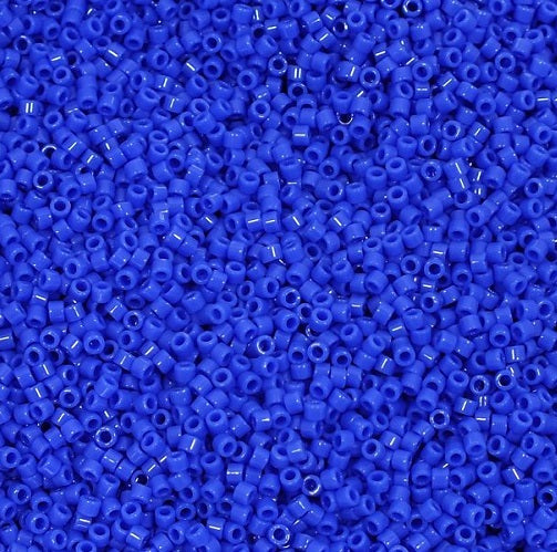 Miyuki DELICA Seed Beads Rocailles, Opaque Cyan Blue (# DB1138), Glass, Japan