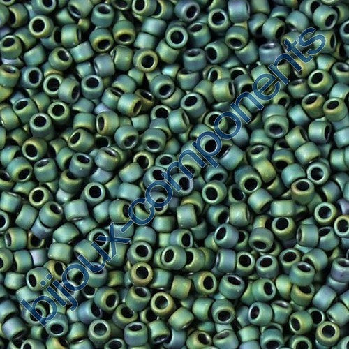 TOHO Round Seed Beads Rocailles, Matte Color Iris Teal (# 706), Glass, Japan