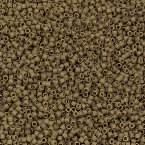 Miyuki DELICA Seed Beads Rocailles, Matte Opaque Green Tea Luster (# DB0390), Glass, Japan