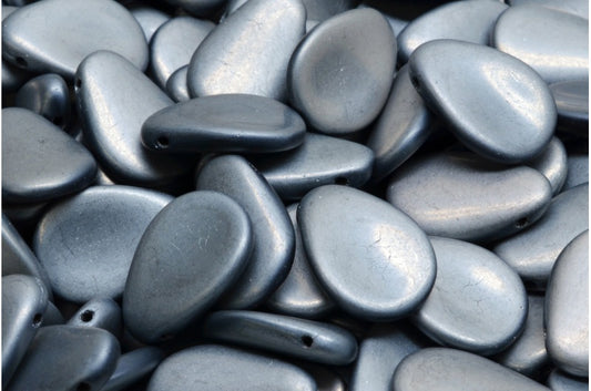 Anemone Petal Beads, Black Matte 27403 (23980-84100-27403), Glass, Czech Republic