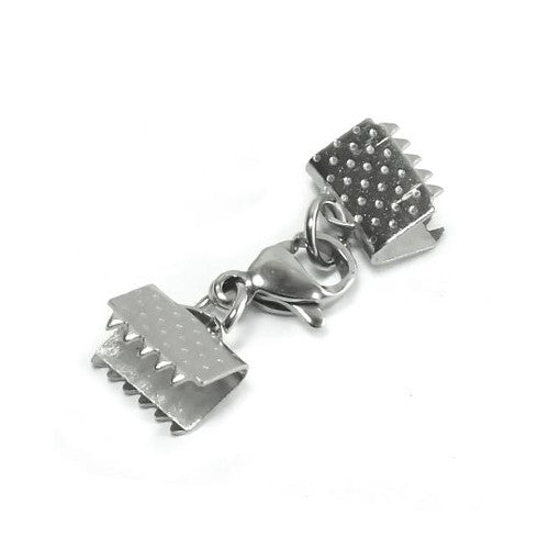 Ends with Lobster Clasp, approx. 30x9 mm, Stainless Steel 304